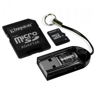 Card memorie Kingston Micro SDHC 32GB, SD Adapter, USB Reader