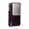 Husa piele leather gs2a momax purple pentru iphone 4,
