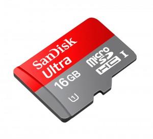 Micro SD/SDHC Android Sandisk capacitate 16 gb,  class 10 SDSDQUA-016G-U46A