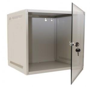 Wallmounted cabinet 19inch/ 450mm, usa fata sticla securizata, inchidere cu chei, Xcab-4U45WS