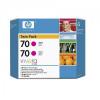 Cartus Magenta HP 70 Magenta Ink Cartridge 2-pack - 2 ink cartridges 130 ml each, not for indiv, CB344A