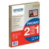 Epson premium glossy photo paper - 2 for 1, din a4,