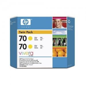 Cartus Galben HP 70 Yellow Ink Cartridge 2-pack - 2 ink cartridges 130 ml each, not for indivi, CB345A