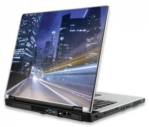 Notebook Computer Skin Fits Most Widescreens Up To 17 inch color Cityscape, 475716