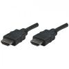 Cablu HDMI Manhattan Male to Male, 1.8 m, Black, 306119