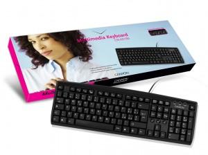 Keyboard CANYON CNR-KEYB5B PS/2, English, Black, Retail, 1pk, CNR-KEYB, CNR-KEYB5B-US
