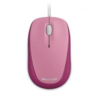 Mouse Microsoft Compact, Optic, USB, Mac/Win, roz, 3 butoane, U81-00059