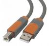 Cablu USB Belkin, USB A / USB B, Male-Male, Grey-Orange, 0.9m, CU1000CP0.9M