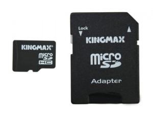 Card Memorie Kingmax 16GB Micro SecureDigital HC, class 6, cu adaptor, KX-16MSD6-AD