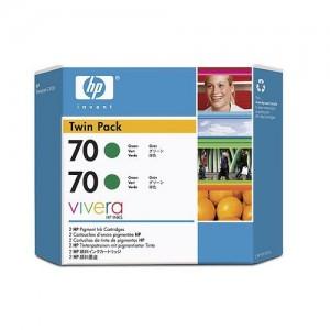 Cartus Verde  HP 70 Green Ink Cartridge 2-pack - 2 ink cartridges 130 ml each, not for individ, CB348A