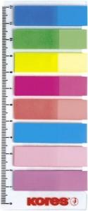 Index autoadeziv Kores, 12 x 45 mm, 8 culori/set, 25 file/culoare KS00011