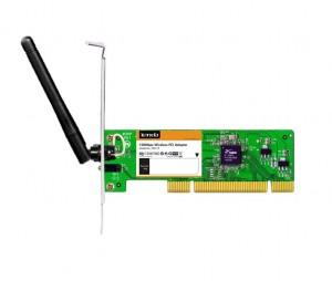 Placa retea Tenda PCI, wireless N 150Mbps, antena fixa (1x2.2dBi), W311P