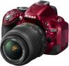 Camera foto Nikon D5200 kit 18-55mm VR (red), VBA351K001