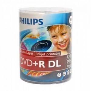 DVD+R PHILIPS INK  8X 8.5GB 100 P Double Layer, QDDL+RPH8XINK100