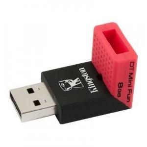 Memorie externa Kingston DataTraveler Mini Fun Gen 2 8GB Black/Red, DTMFG2/8GB