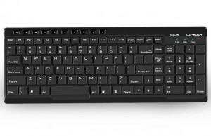Tastatura E-Blue Linear, ultra-slim chocolate keyboard (numai 11mm grosime), 10 taste mult, EKM082BK