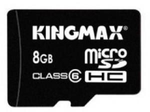 CARD MEMORIE KINGMAX MICRO-SDHC 8GB - CLASS 6 SD ADAPTER - KM08GMCSDHC6
