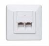 Wall Plate Flush Mount Intellinet Cat5e, 2-Port, FTP, White, 408066