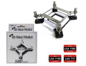 Accesoriu cooler ZEROtherm Intel LGA1366/LGA1156/LGA1155 screw type clip, compatibilitate: Zen FZ, ZC1366-1156