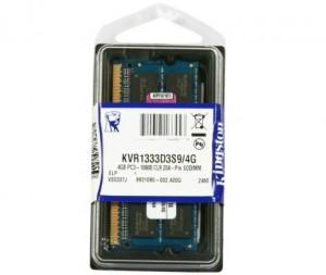 Memorie ram laptop Kingston  4GB DDR3 1333MHz Non-ECC CL9  KVR1333D3S9/4G