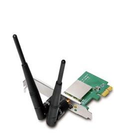 Placa de retea Edimax Wireless LAN Pci-ex Card N600 Dual Band,  2 x 3 dBI detachable dual band antenna, EW-7722PND
