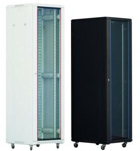 Stand alone cabinet 32U 19inch/ 600/1000mm (H:1610mm), usa fata sticla securizata, Xcab-32U60100WAS
