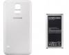 Extensie baterie Samsung, 3500mAh + capac pentru Samsung Galaxy S5 G900, White, EB-EG900BWEGWW