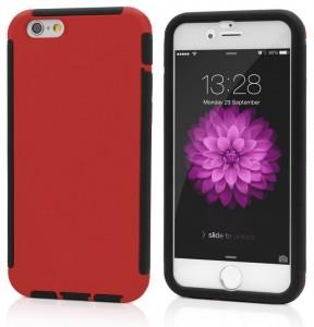Husa Vetter Dual Layer Apple iPhone 6, Soft Case + Screen Cover, Red, CDLVTAPIP6R