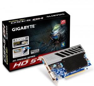 Placa video Gigabyte Radeon HD 5450, 1GB DDR3 (64bit), PCI-E, HDMI/DualDVI/D-sub, BOX, GV-R545SC-1GI
