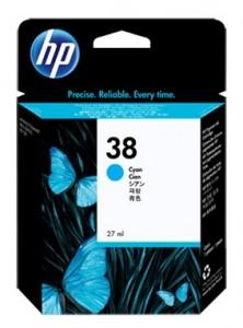 Cartus cerneala HP 38 Cyan Pigment Ink Cartridge with Vivera Ink, C9415A