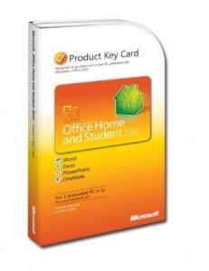 Office Home and Student 2010 English PC Attach Key PKC Microcase (Word 2010, Excel 2010, PowerPoint 2010, OneNote 2010), 79G-02020