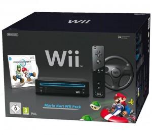 Pack Nintendo Wii Mario Kart Black (contine Remote Plus Black,  Nunchuk Black, Mario Kart), NIN-WI-WIIMARKPB