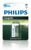 Baterie  philips longlife 6f22 (e) 9v, 1-blister,