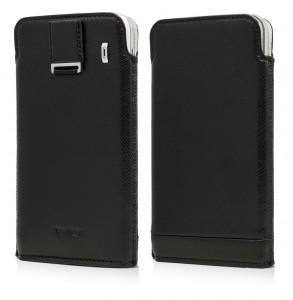Huse Vetter Leather for Samsung Galaxy S5,  Slim Fit Pouch Genuine Leather,  Black CLSFPVTSAGS5D