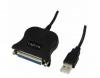 Cablu convertor USB la PARALEL (D-Sub 25 pin), (T/M), 1.5m, Logilink, UA0054A