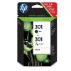 Combo-pack cartuse cerneala HP 301 Black si Tri-color, CR340EE