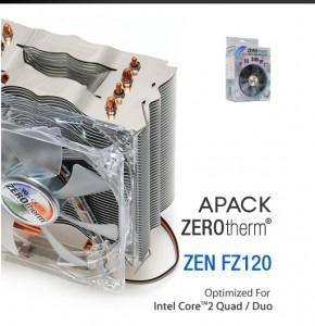 Cooler procesor ZEROtherm Zen FZ120 Multi Socket Bundle, baza de cupru, 120mm fan (1100-1800 RPM, FZ120-MULTI