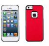 Husa iPhone 5, Feel n Touch Leather Look, Black + Red, FTAPIP5LQR