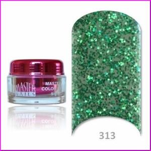 Gel color Glitter green No 313