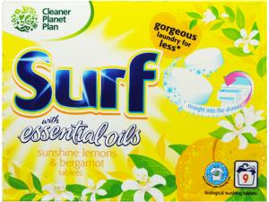 Detergent lichid Surf with essential oils sunshine lemon&amp;bergamot tablets