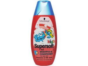 Sampon Supersoft kids 2 in 1 strawberry&amp;milk - 250ml