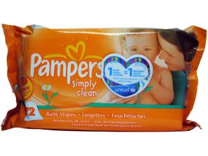 Servetele umede Pampers simply clean