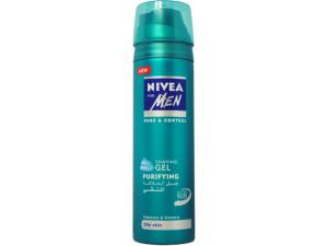 Gel de ras Nivea for men pure&amp;control shaving gel purifying - 200ml