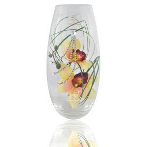 Vaza din sticla decorata cu cristale Swarovski