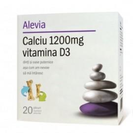 Calciu 1200mg vitamina D3 (solubil) Alevia