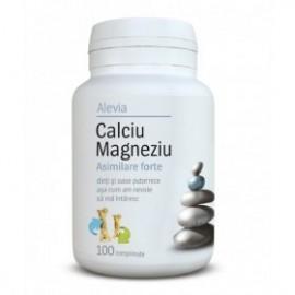 Calciu Magneziu Asimilare forte  (100 Comprimate) Alevia