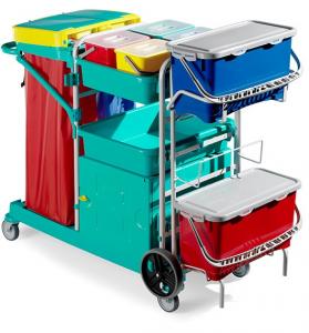 TTS CLEANING Trolley Green Healthcare 1012 RILSAN