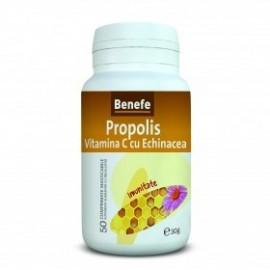 Benefe Propolis Vitamina C cu Echinacea(50 comprimate)Alevia