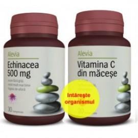 Echinacea 500mg + Vitamina C macese (Alevia)