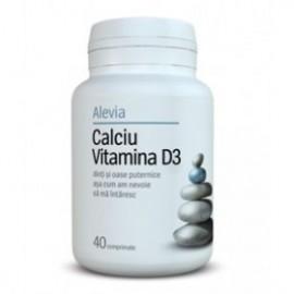 Calciu Vitamina D3 (40 Comprimate) Alevia
